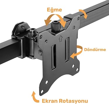 NPO STD5704B 17-32 Dörtlü Monitör Standı, 2x2 Kurulum, Trader/Yazılımcı Monitör Kolu/Tutucu, 735mm Direk Yükseklik Ayarlı, VESA (4x7kg)