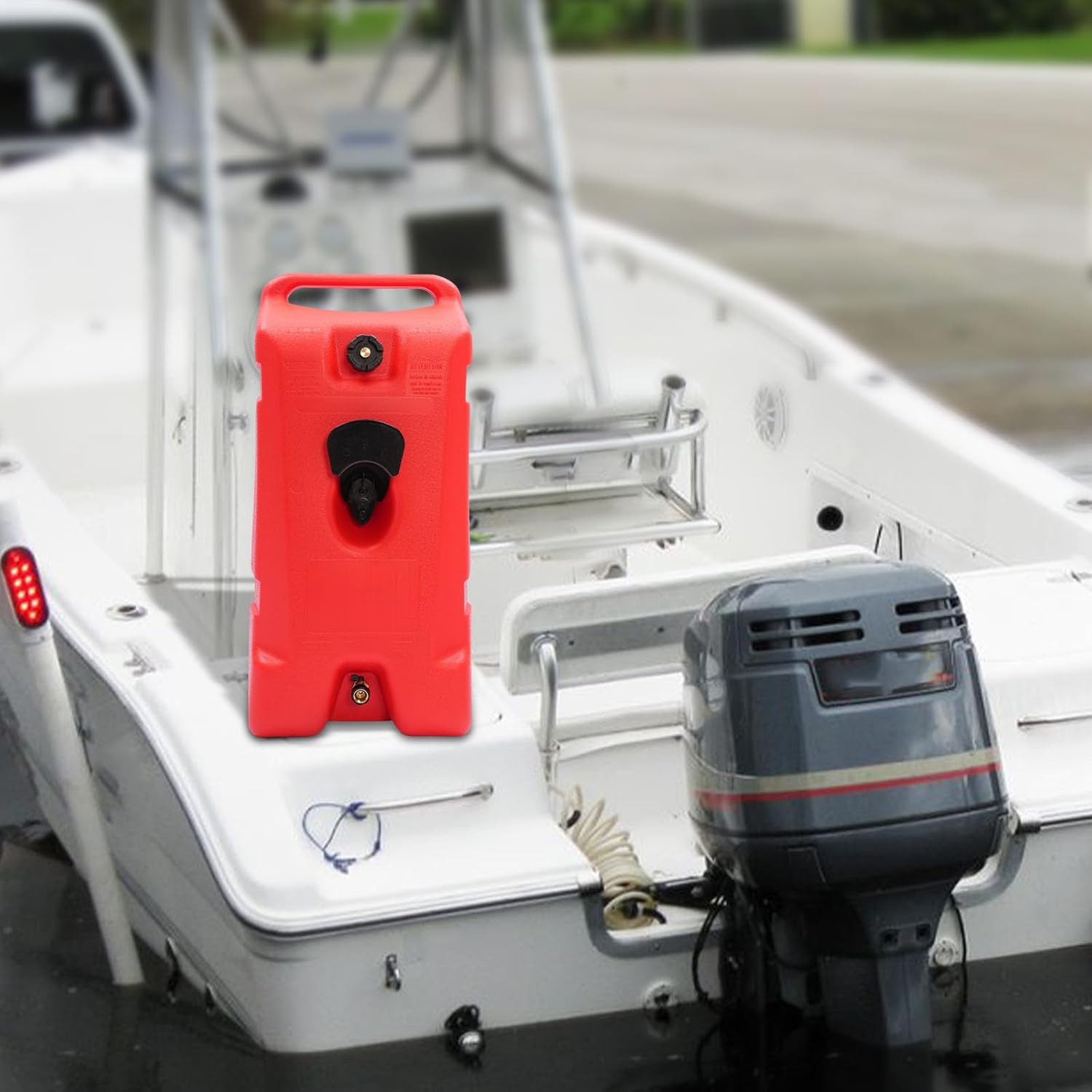 75 L 19.8 Gallon Boat Fuel Tank, Outboard Portable Marine Fueling Tanks, Outboard Engine Boats Fuel Gas Tank, Easy to Carry Outboard Motor Replacement Tanks for Yacht Fishing Boat Deck Boat