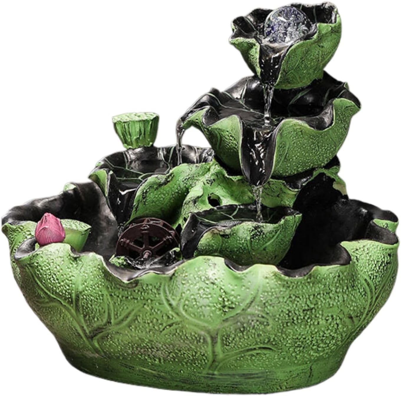 Golden Toad Wealth-Attracting Living Room Water Feature Ornament Office Desk Water Landscape Decoration Ceramic Water Feature Fish Tank Dragon Soaring Circulating Water