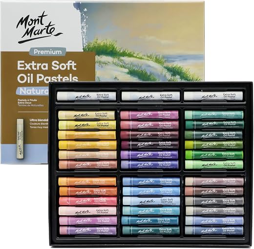 Mont Marte Extra Soft Oil Pastels Natural Hue 39pc