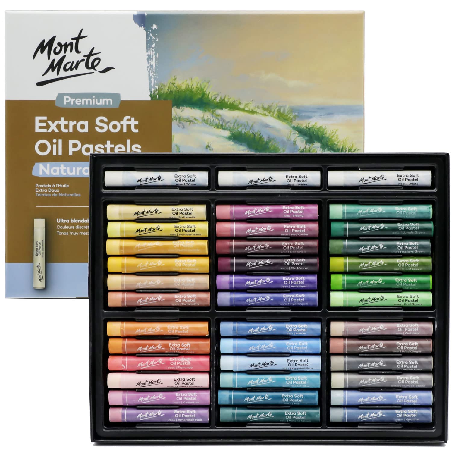 Mont Marte Extra Soft Oil Pastels Natural Hue 39pc - Review, Price and Buying Guide