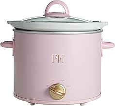 Paris Hilton 3.5-Quart Manual Slow Cooker, Features Three Settings (Low,...