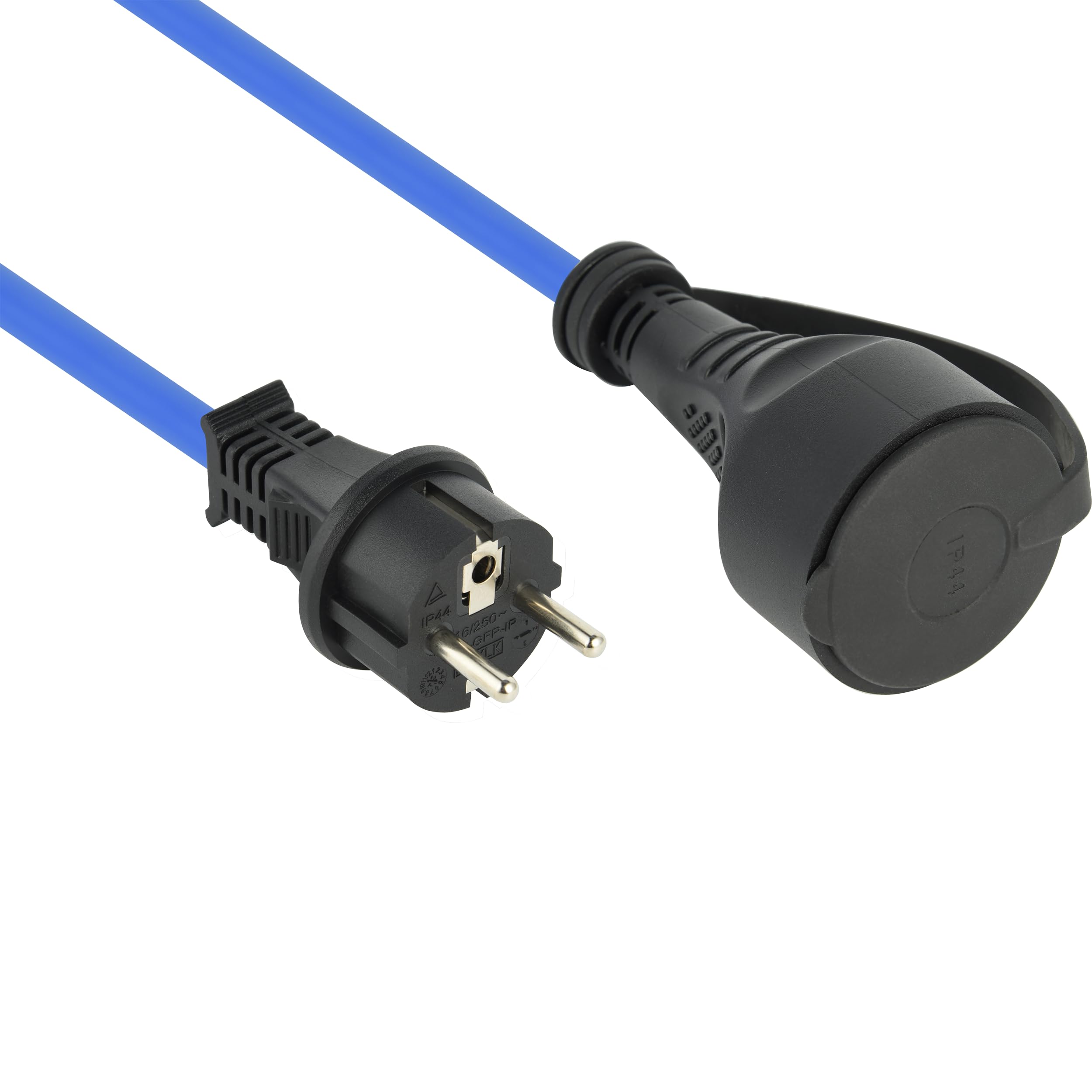 Electraline 01682 Rallonge Prolongateur électrique 10M Outdoor Profesionnelle IP44, Câble spécial AT-N05V3V3-F 3G1.5, utilisable jusqu'à -35 °C, résistant aux UV, huiles et températures ectrêmes