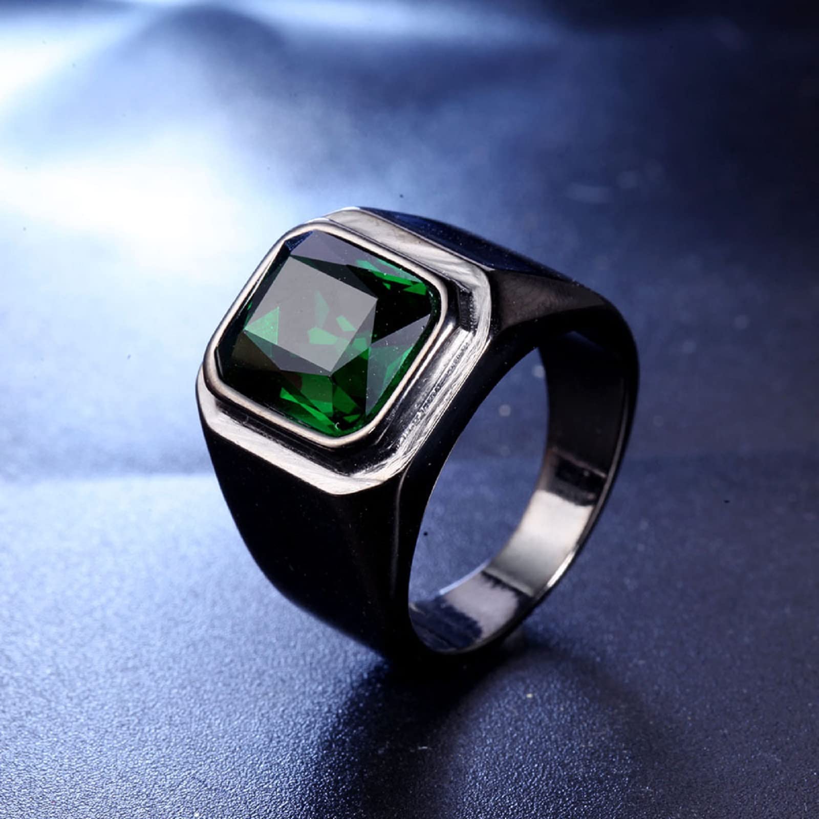 Anillo De Sello Para Hombre - Plata De Ley 925 Con ónix Negro - Talla 10 - Ideal Como Regalo Personalizado