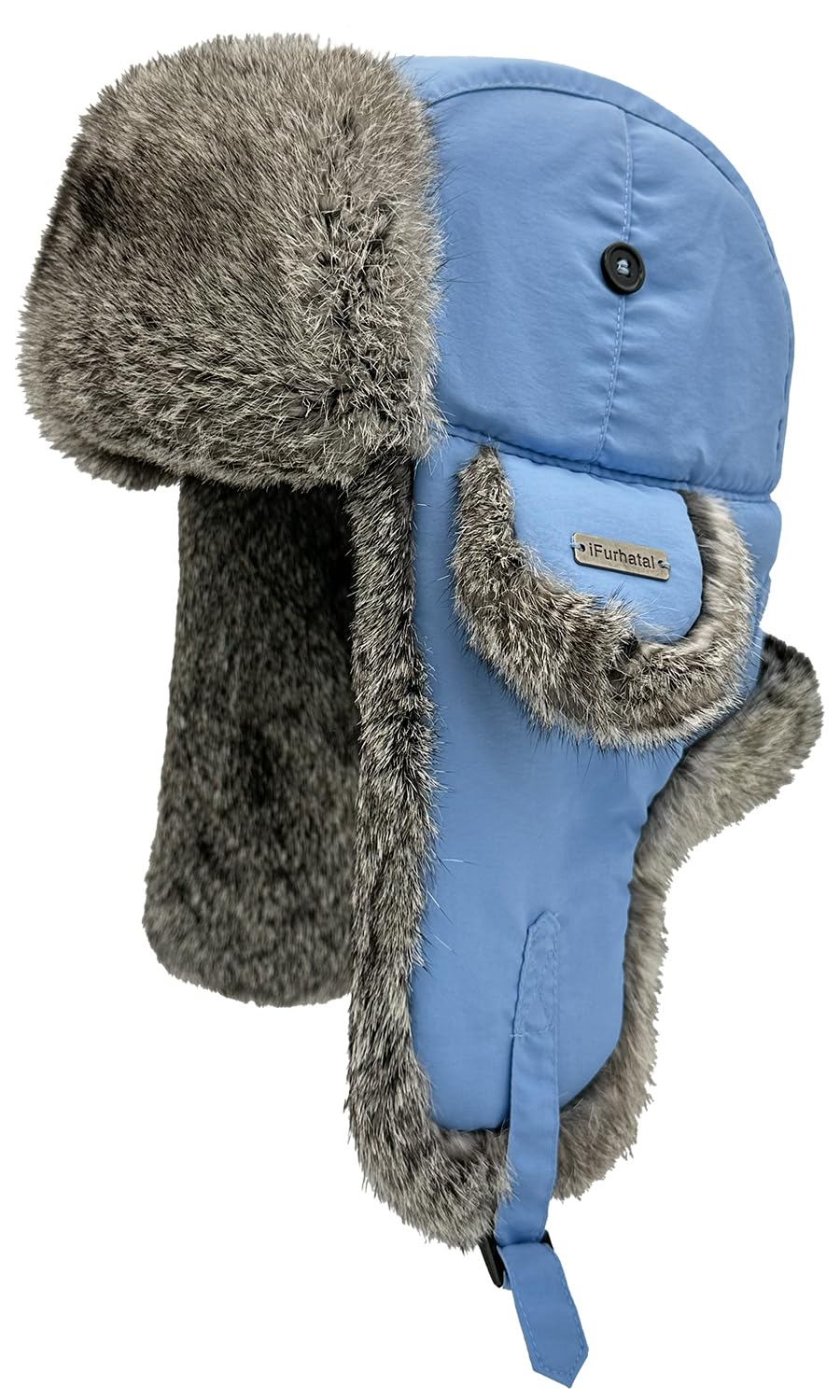 Winter Trapper Hat for Men Women 100% Real Rabbit Fur Russian Fur Winter Ushanka Hat Men Aviator Hat Mens Trapper Hat