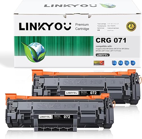 072 Toner Cartridge 2 Pack CRG 072 Replacement for Canon 072 CRG-072 Toner Cartridge for ImageCLASS MF284dw MF287dw MF289dw MF280 LBP172dw LBP170