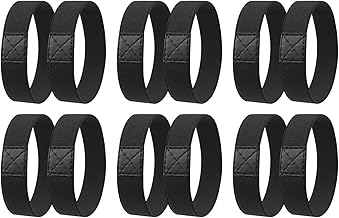 6 Pairs of Shoelaces Fixing Strap for Football Boots Against Loosening Loosening Loosening, Tear-Resistant Fixation Made from Sustainable, black