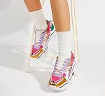 LUCKY STEP Femmes Plateforme Colorful Mode Sneakers Retro Colorblock Stylier mignon Chunky Chaussures de marche papa