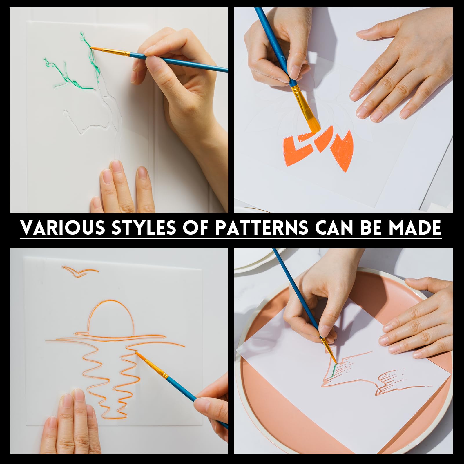 Frienda 24 Sheets Blank Stencil Sheets Stencil Sheets Plastic Sheet Stencil Making Sheet Milky Translucent PET Template Stencil Material for DIY Crafts Gift (10 Mil, 12 x 24 Inch)