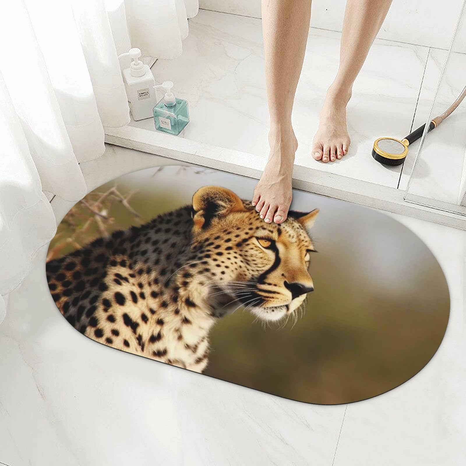 Tapis de douche en diatomite séchage rapide pour votre sortie de bain