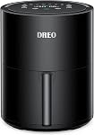 DREO Air Fryer - 100℉ to 450℉, 4 Quart Hot Oven Cooker with 50 Recipes, 9 Cooking Functions on Easy Touch Screen, Preheat, Shake Reminder, 9-in-1 Digital Airfryer, Black, 4L (DR-KAF002)