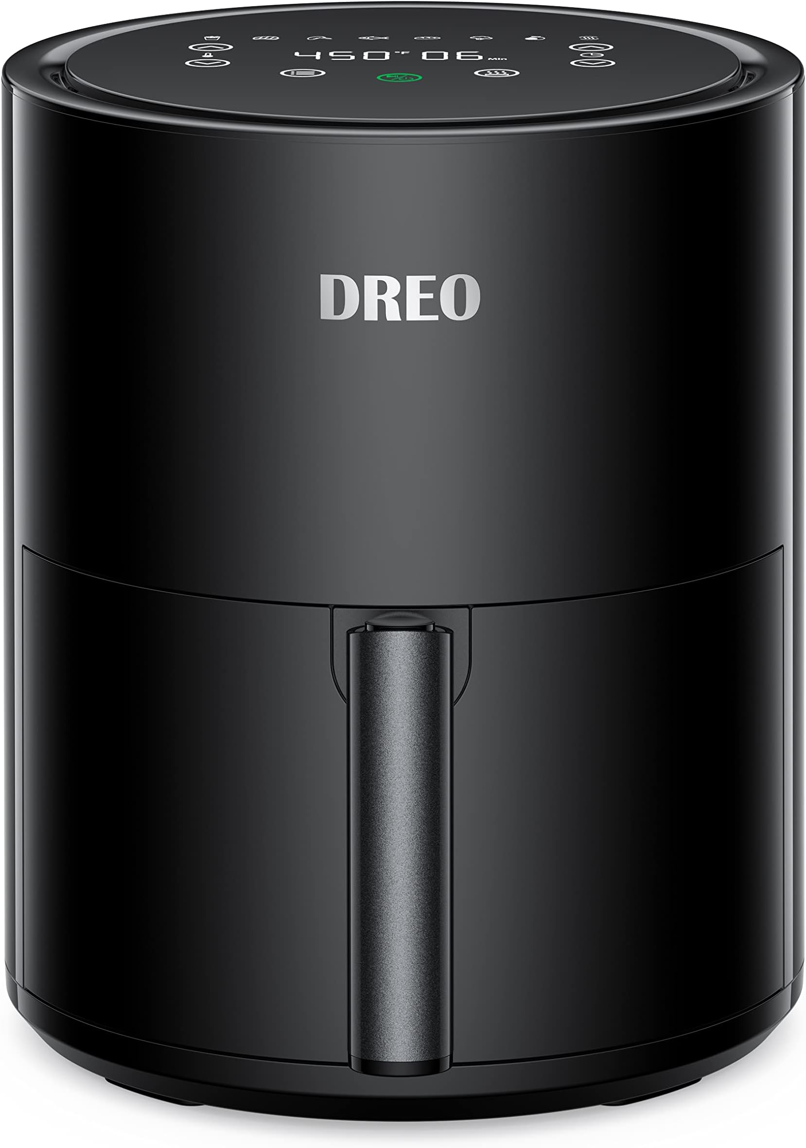 Dreo Air Fryer - 100ââ€žâ€° to 450ââ€žâ€°, 4 Quart Hot Oven Cooker with 50 Recipes, 9 Cooking Functions on Easy Touch Screen, Preheat, Shake Reminder, 9-in-1 Digital Airfryer, Black, 4L (DR-KAF002)