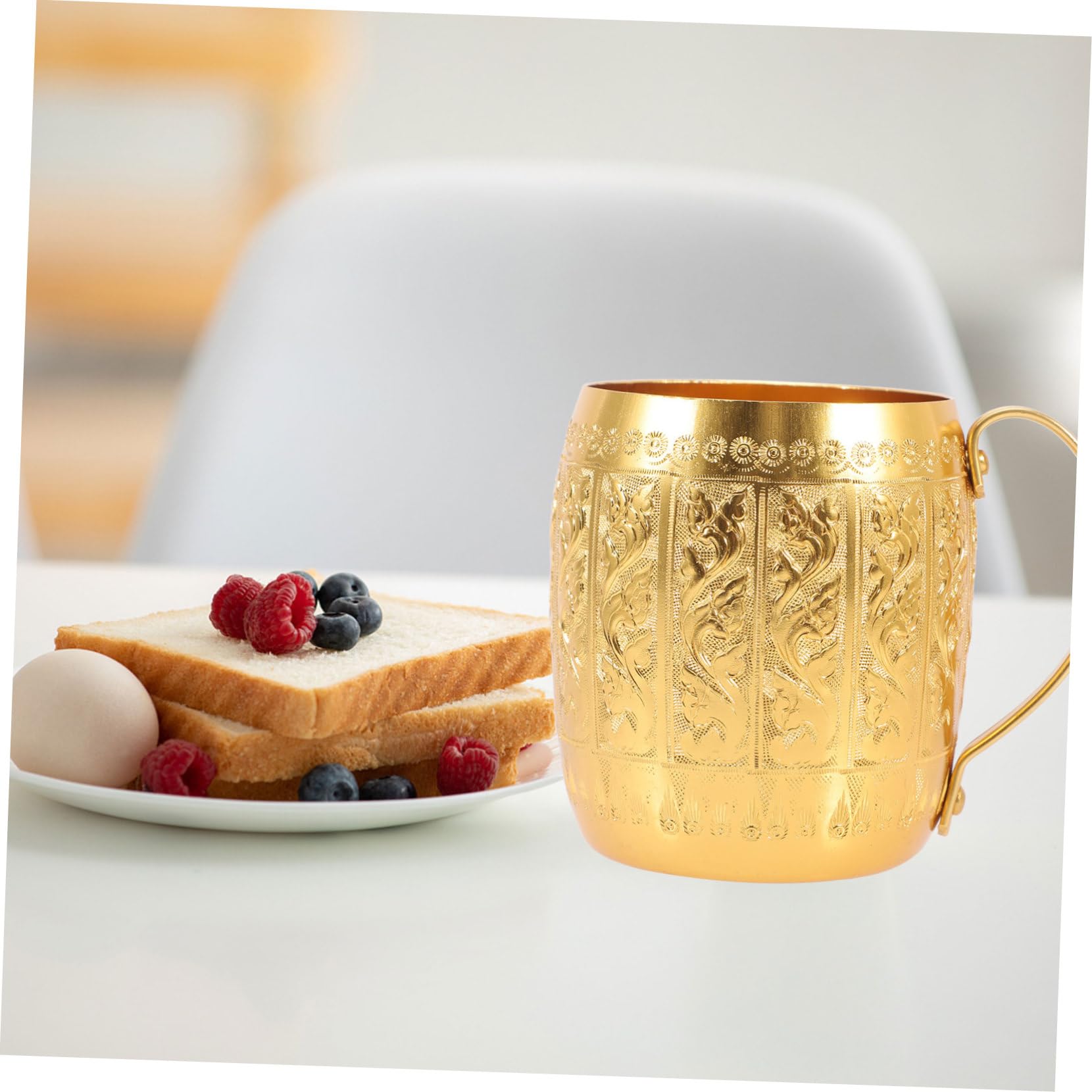 Cabilock 4 Tazze Eleganti in Metallo Per Bere Tazze Da Caffè Da Tè Creative Per Bere Per La Colazione