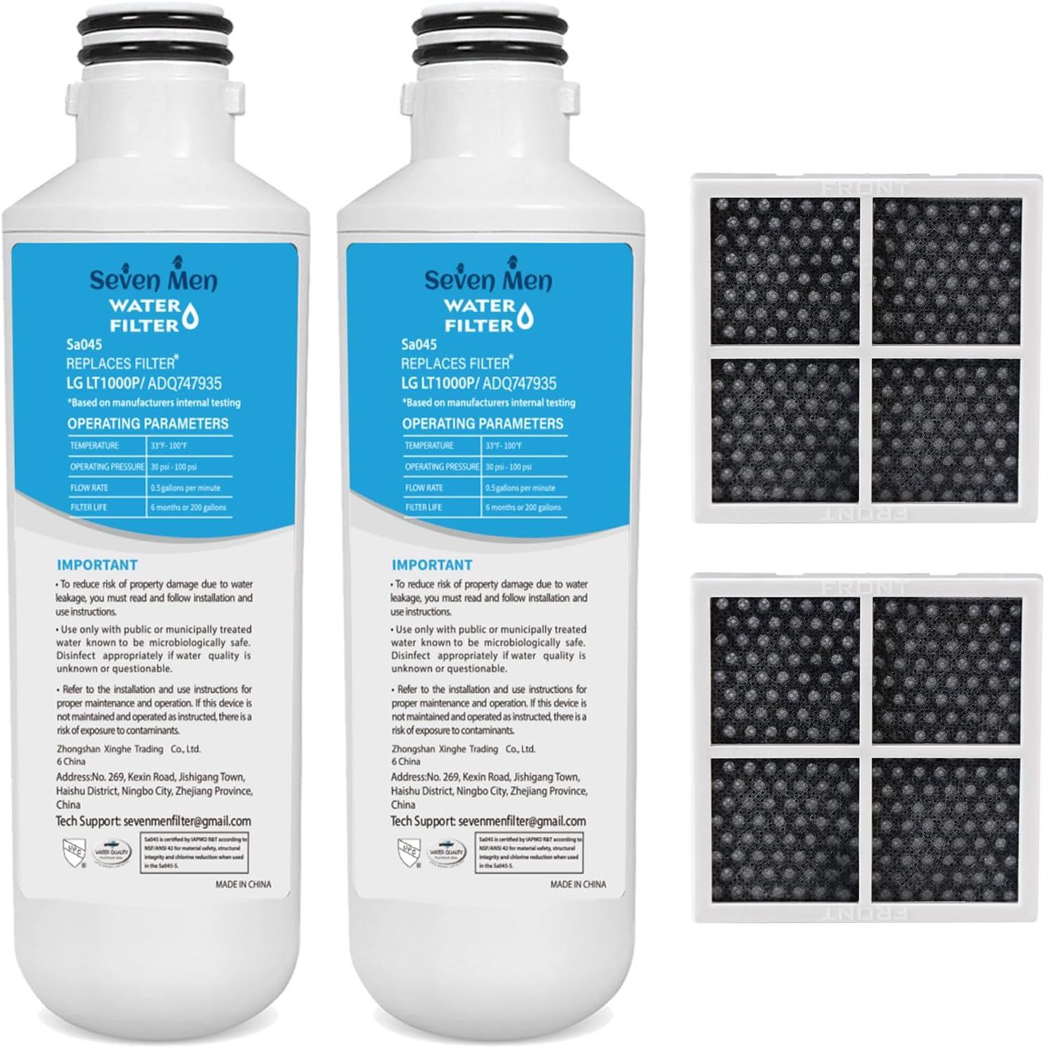 Adq747935 Water Filter Replacement for L&G Lt1000p/Pc, LfxS26973s, LmxS28626s, LmwS27626s, LfxS28596s, Adq74793501, 2Pack