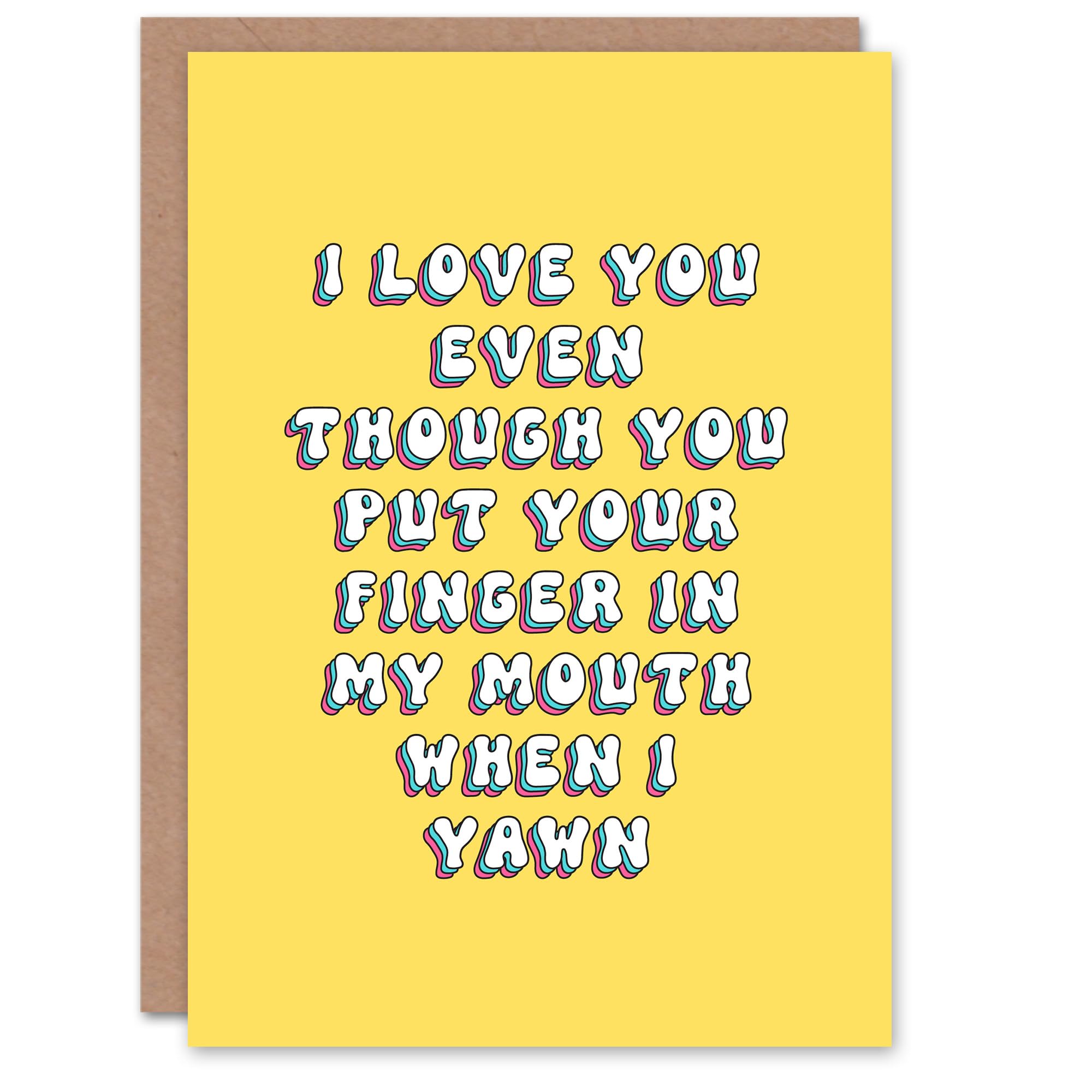 Artery8 Women's Greeting Card - Funny Birthday Card - Yellow
