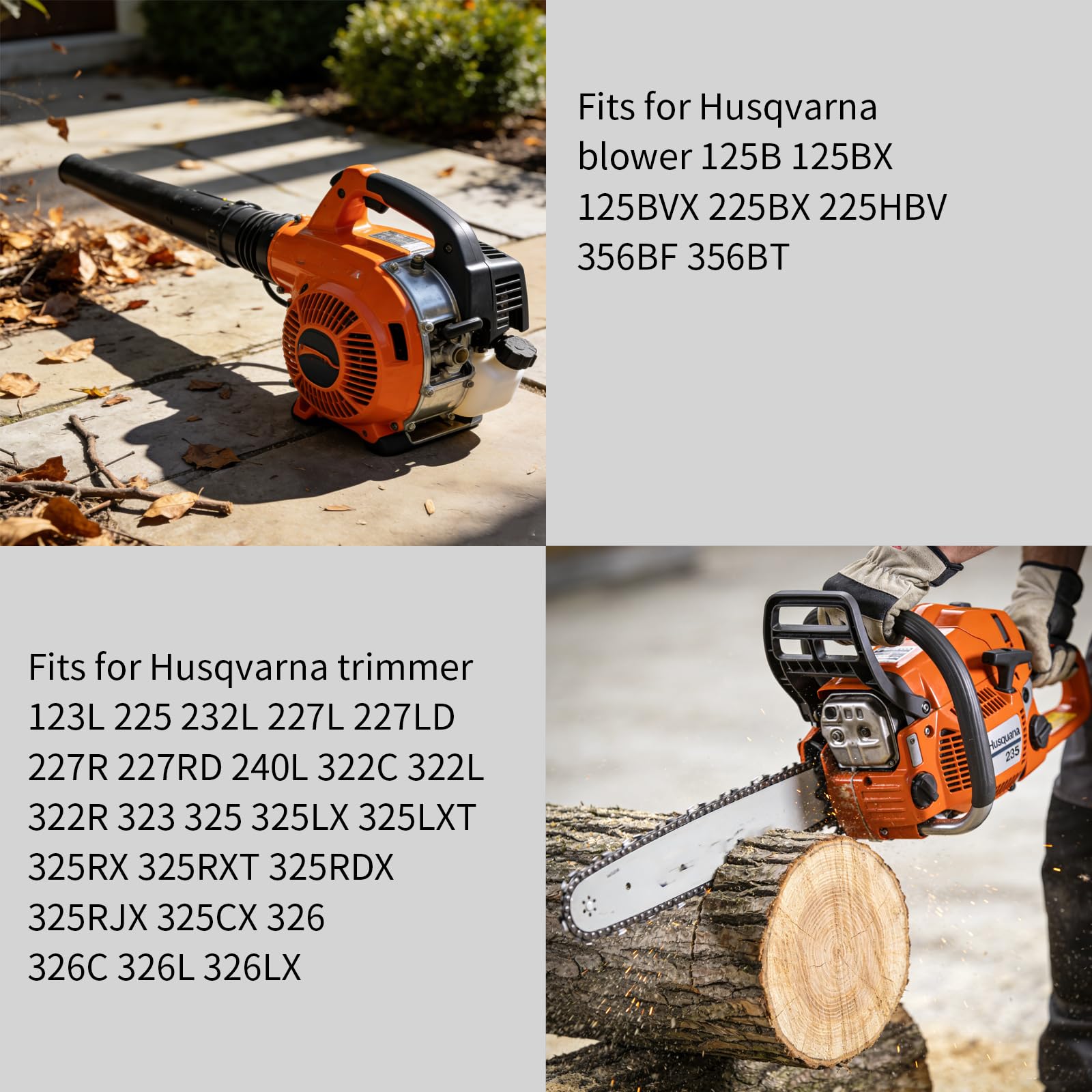 Fuel Line with Primer Bulb for Husqvarna Chainsaw 235 236 240 340 345 350 353 440 445 450 460 Trimmer Weedeater 123L 225 232L 227L 240L 322L 323 325 326 blower 125B 125BX 125BVX 225BX 225HBV 356BF 356