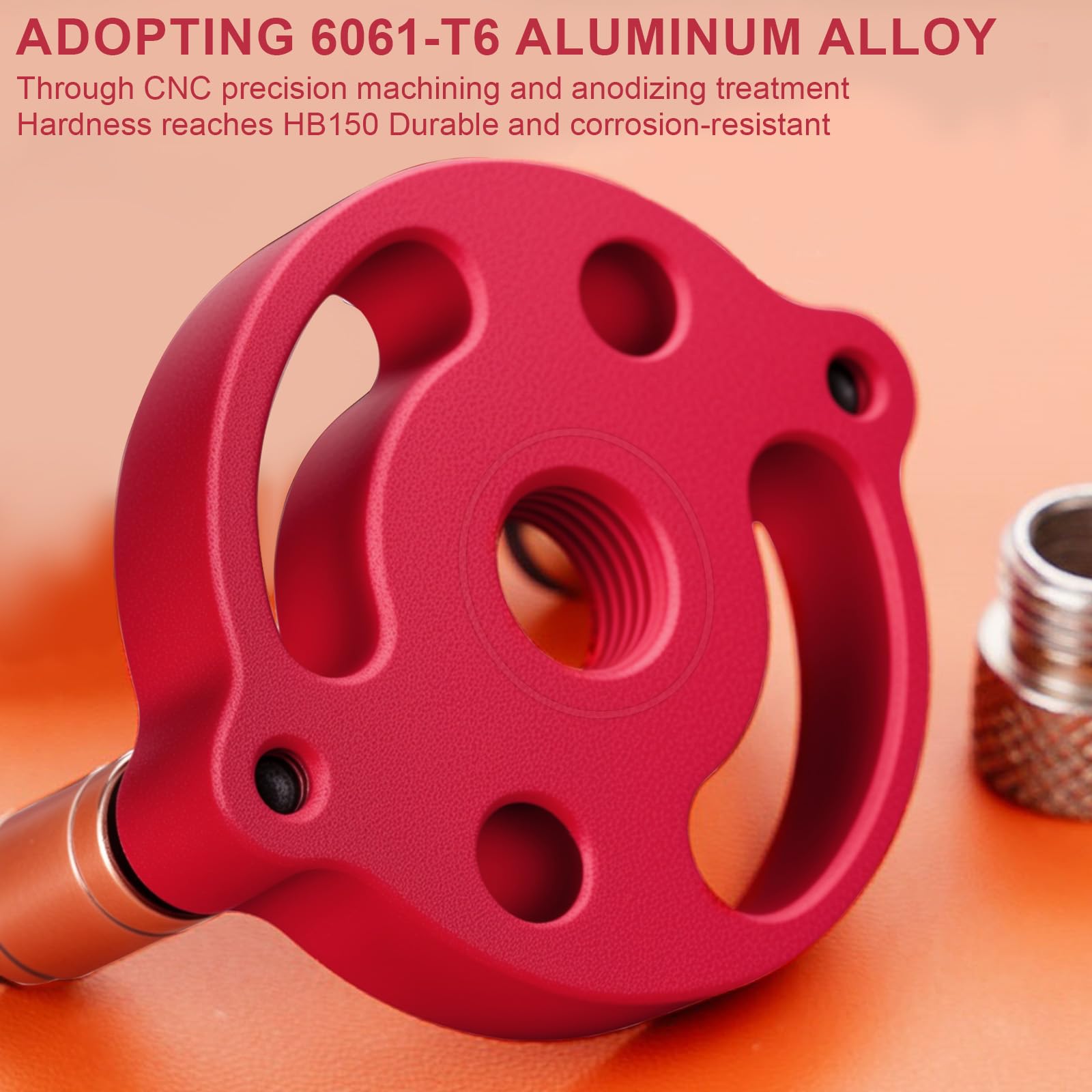 Kit di Ricerca del centro per la Lavorazione del legno, Autocentrante verticale con Bussole da 3/4/5/6/7/8/9/10 mm, Guida per trapano verticale per legno massiccio duro (rosso)