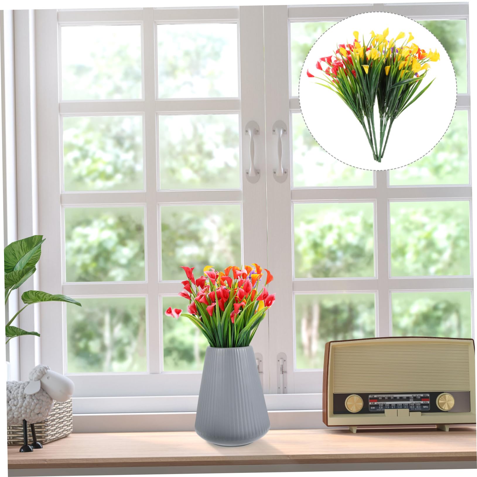 Jarrón de Cerámica de Escritorio, 2 Piezas, para Flores | Adorno Decorativo para Hogar y Oficina, Acabado Mate, Uso en Balcón, Estilo Artístico