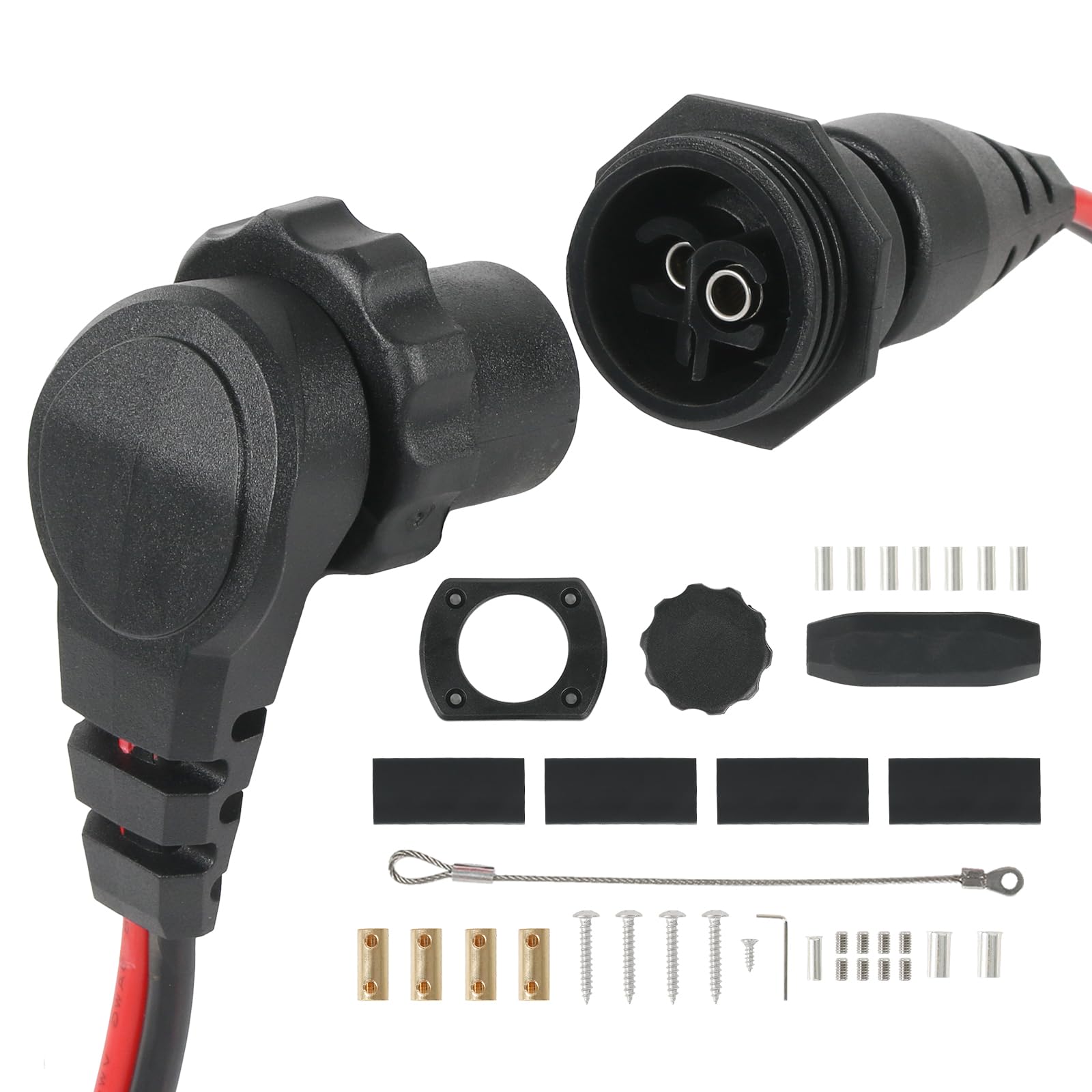 Enchufe Y Receptáculo Para Motor De Arrastre Minn Kota – 60 A Hasta 48 V Con Cable 8 AWG Y Protección IP68