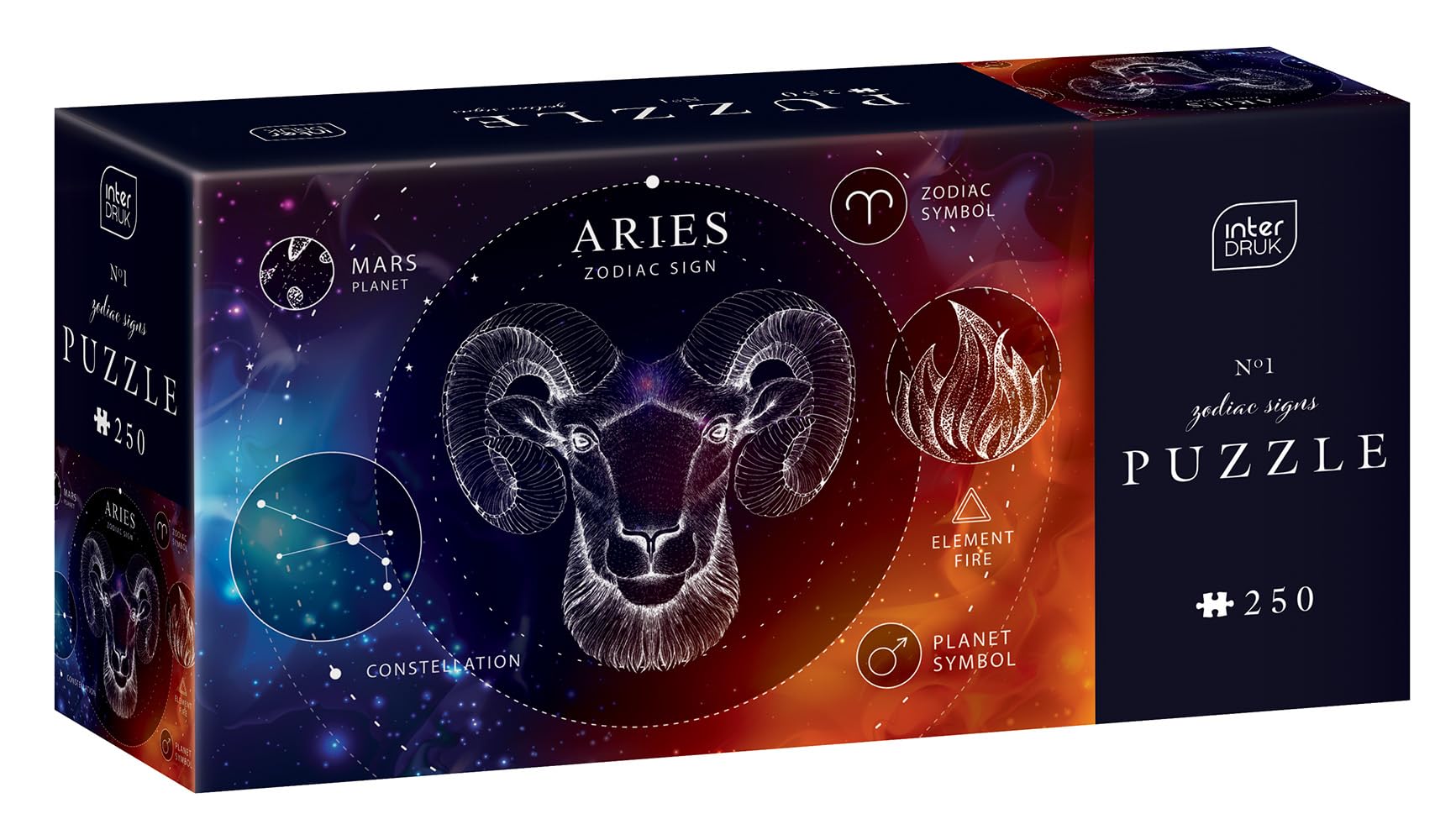 Interdruk - 250 Piece Jigsaw Puzzle for Adults - Zodiac Signs - Aries