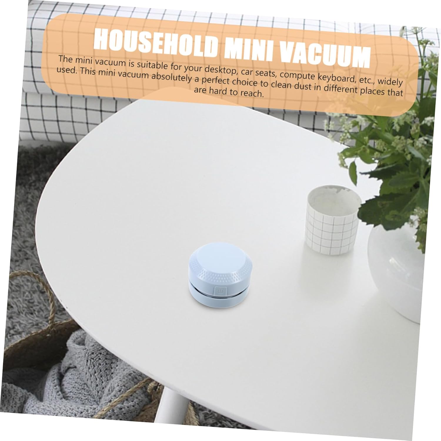 Multi-Function Portable Desk Vacuum Cleaner Lightweight Battery-Powered Mini Table Cleaner for Office Aessories Dust Crumbs Lint Removal Household Use