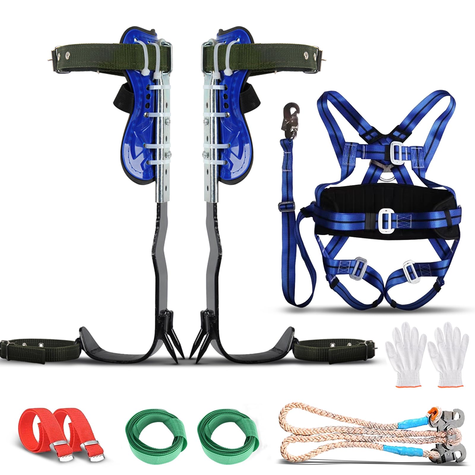 Hlieeosfcn Upgrade klimpunten, boomklimknoppen, verstelbaar, volledige dragers met verstelbare riem, klimgereedschap, voor outdoor, fruitverzameling Hlieeosfcn Upgrade klimpunten, boomklimknoppen, verstelbaar, volledige dragers met verstelbare riem, klimgereedschap, voor outdoor, fruitverzameling