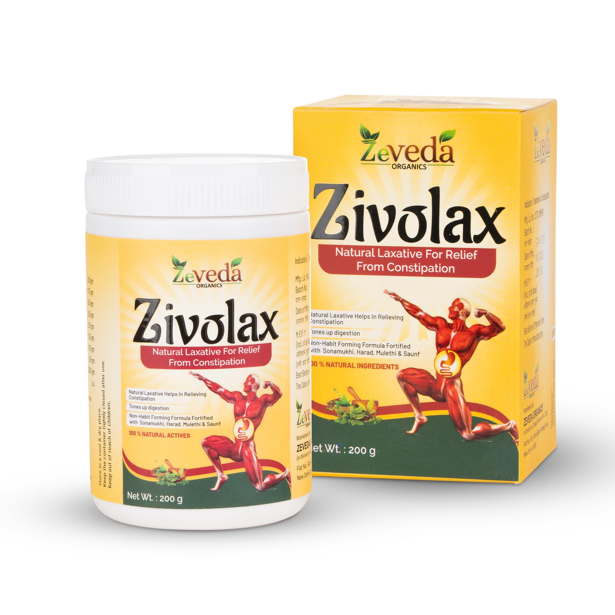 Zeveda Organics- Zivolax | Food Supplement for Dietary Use | Optimal Digestive Support Nutritional Supplement - Improve Gut Health, Relieve Discomfort, & Enhance Nutrient Absorption