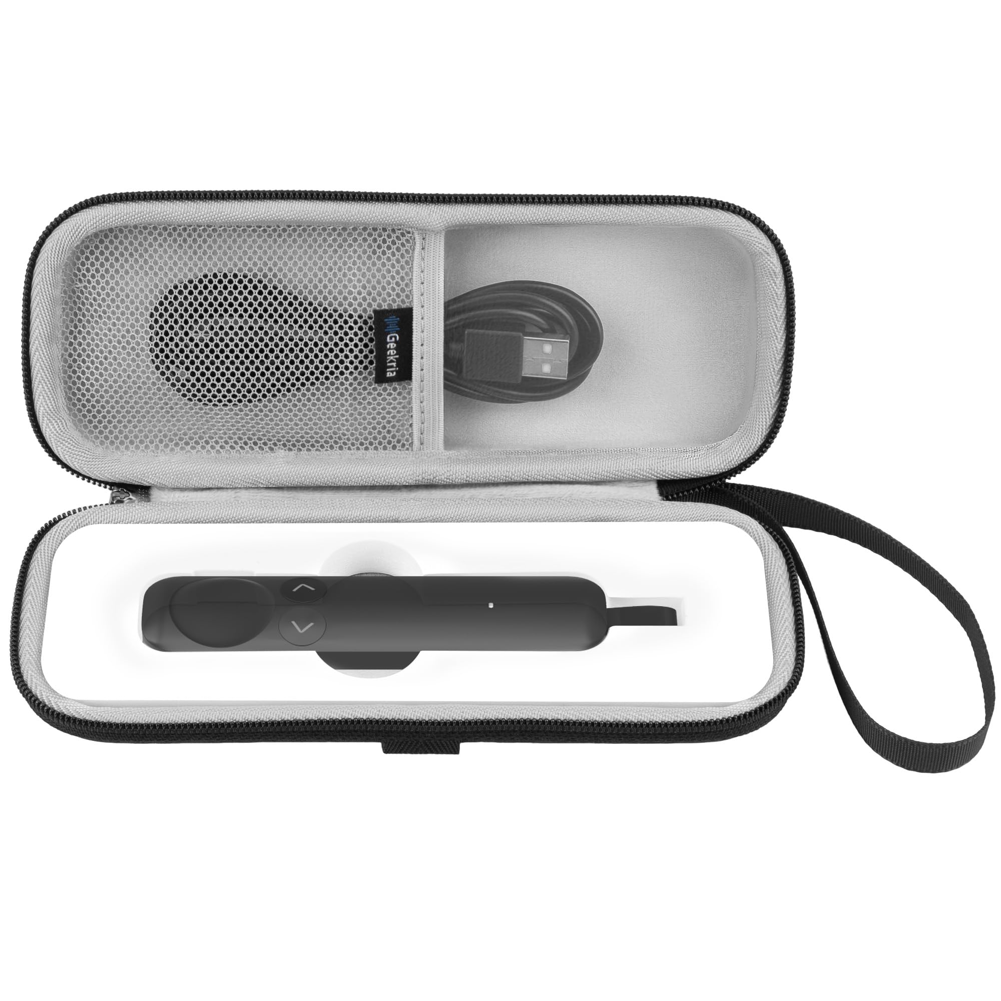 Geekria Hartschalen-Reisekoffer, kompatibel mit Logitech Spotlight 2, Tasche für Präsentationsfernbedienung (Dunkelgrau)