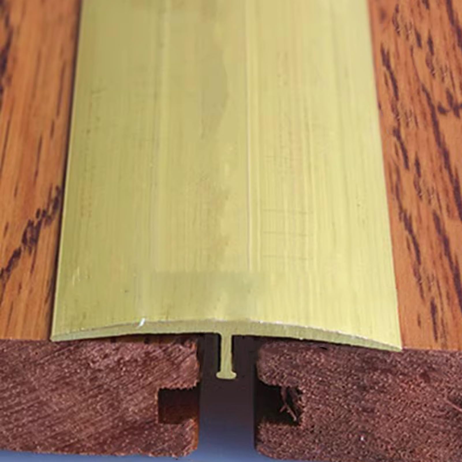 Elitix Brass Transition Strip For Wood To Tile, T-moding Flooring Edge Trim With Track Base, Vinyl Floor Threshold Edging Trimming Cover For Joining Gaps (Size : 12mm -15mm (1/2"-5/8 - View #5