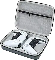 armazenamento com controle jogo duplo para PS5/PS-4, estojo transporte impermeável para Gamepad com ranhura integrada para controle PS5 e pequenos acessórios