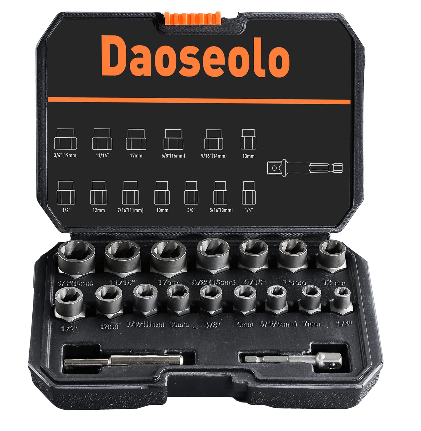 Buy 18 Pieces Bolt Extractor Tool Set, Daoseolo Impact Bolt & Nut