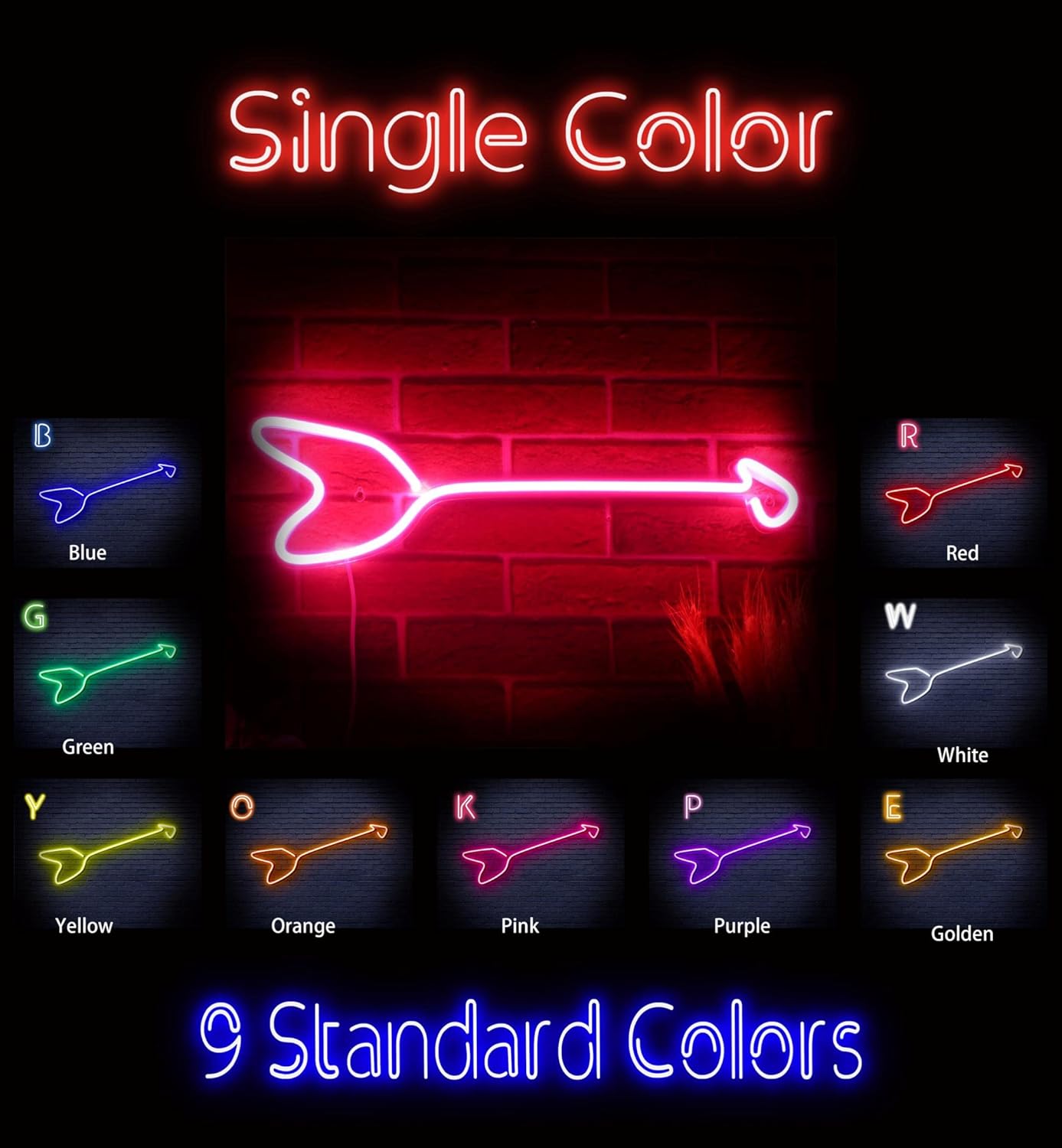 ADVPRO Arrow Flex Silicone LED Neon Sign - Blue - st16s53-fnu0220-b