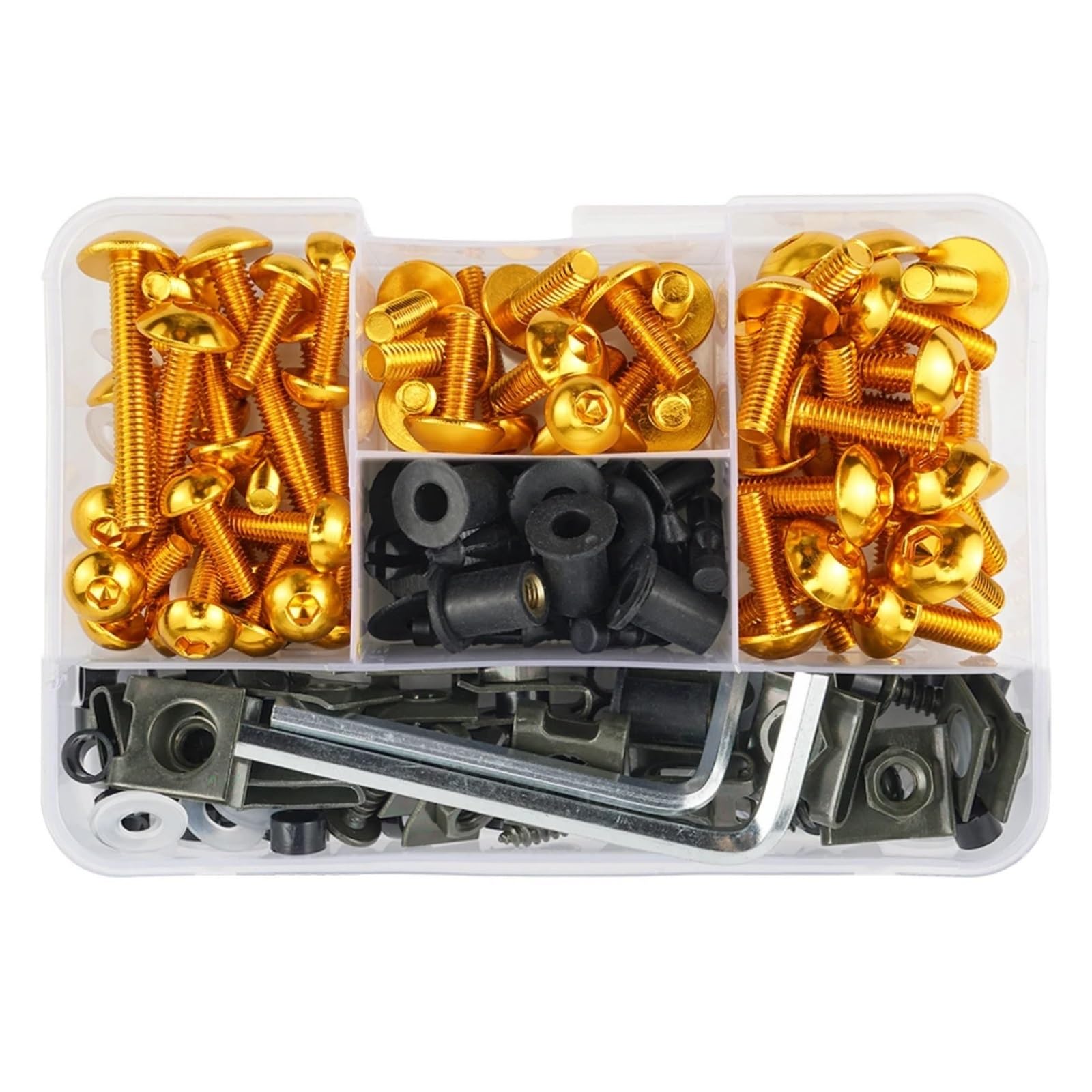 Kit 177 Boulons Et Vis De Carénage Pour Suzuki RG125, RG150, RGV250, GSX1250FA - Argent - Écrous Pare-Brise Inclus - 4