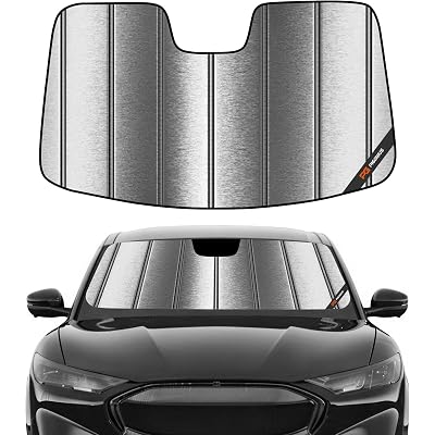 Pigenius Windshield Sun Shade for Ford Mustang Mach-E 2021-2026 Window Sunshade - Metallic