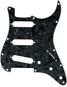 Fender Modern Pickguard, Stratocaster, 11-Hole - Black Moto