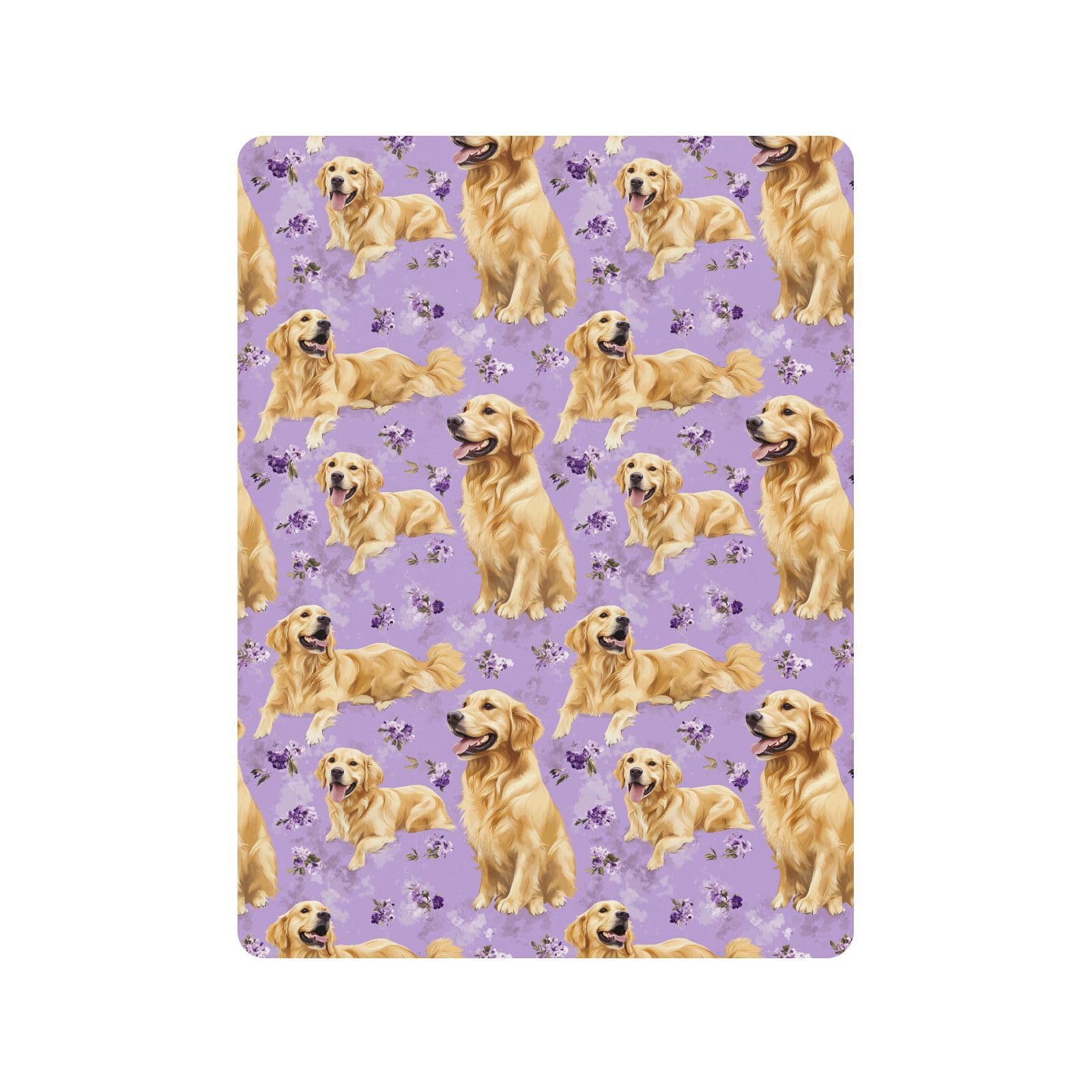 Art Golden Retriever - Lenzuola per culla in cotone, motivo cani Golden Retriever, in morbida mussola, per la decorazione della cameretta dei bambini, 1 confezione de algodon para cuna