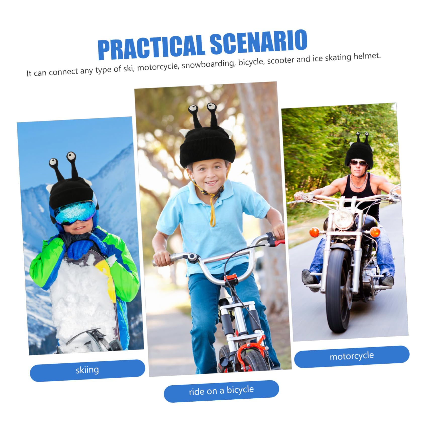 HEMOTON Housse De Casque Housses De Casque De Ski Enfants Casque Adulte Hommes Jolie Housse pour Casque De Ski Décor De Casque Accessoires Couvre-Casques De Vélo Fil