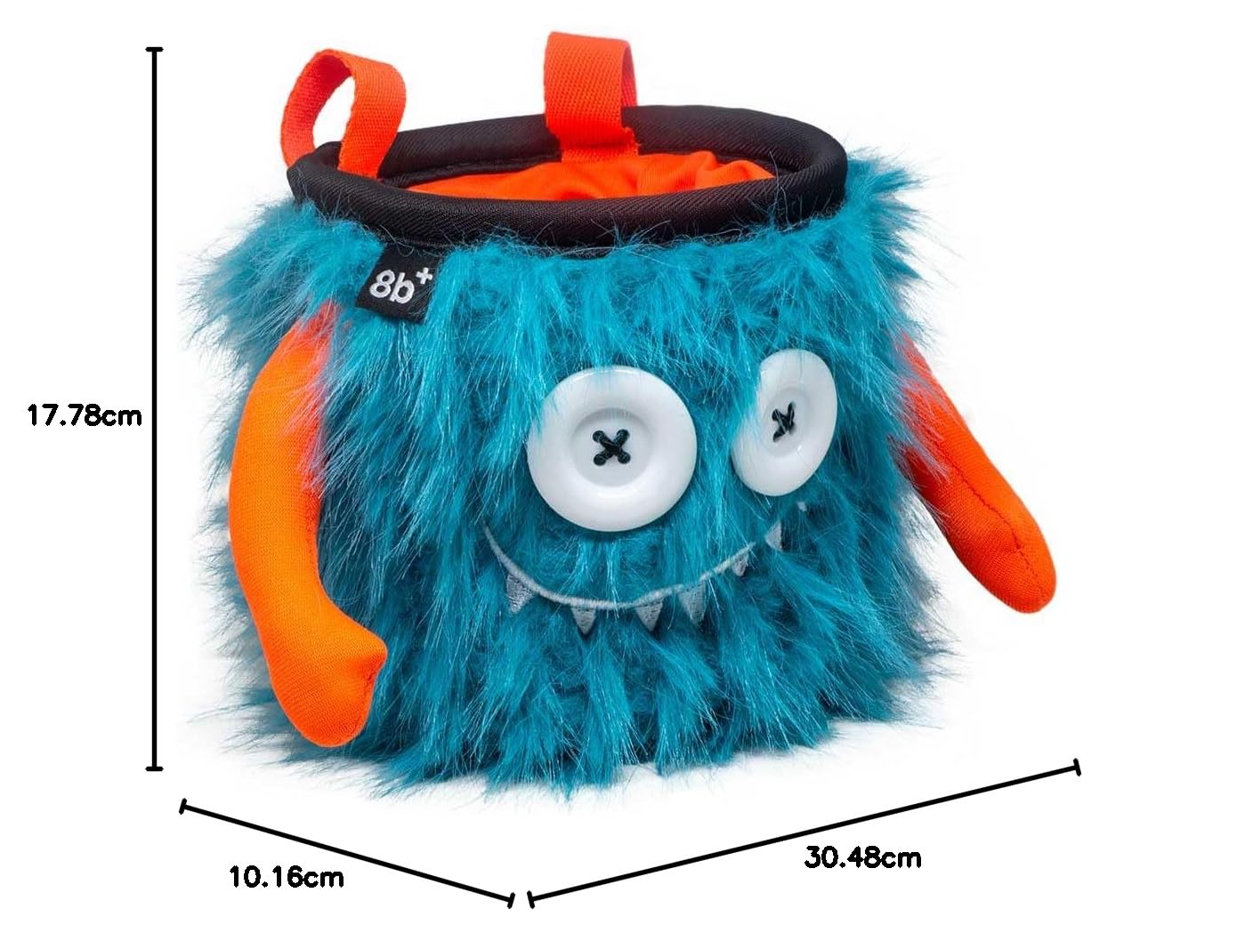 8BPLUS - Borsa porta gesso per arrampicata, bouldering, cintura e confezione regalo inclusa; ampia apertura; porta spazzole, per mancini e destrimani