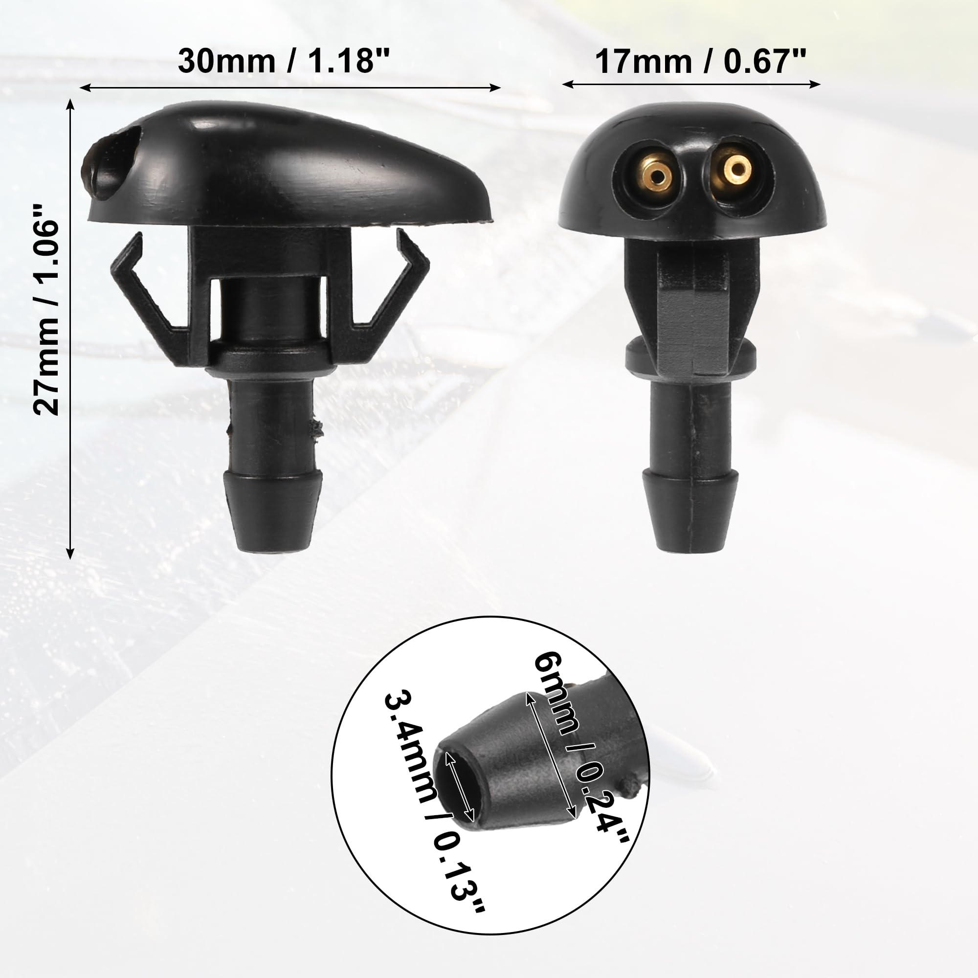 ABSOPRO Scheibenwischer Düsen Set - 9-tlg. Sprühstrahl Düsen Für Mercedes Sprinter