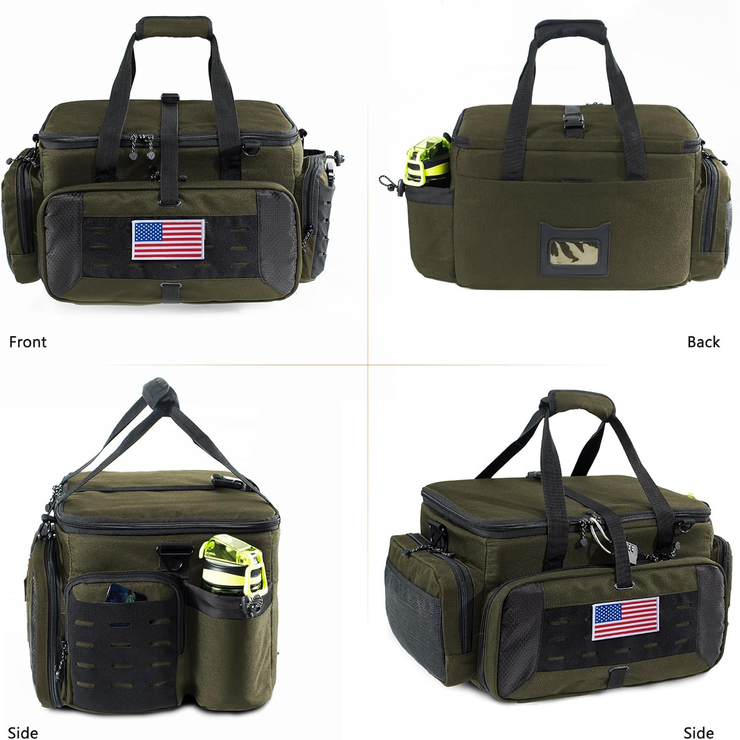 Large Pistol Range Bag Shooting - Tactical Gun Range Bag Pistol Cases, Gun Bags for Handguns, Gun Bag for Men, Carrying Duffle Bag for Gun Accessories - Image 7
