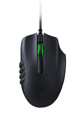 Razer Naga X Ergonomic MMO Wired Gaming Mouse with RGB | 16 Programmable Buttons | 18000 DPI and 5G Advanced Optical Sensor - RZ01-03590100-R3M1