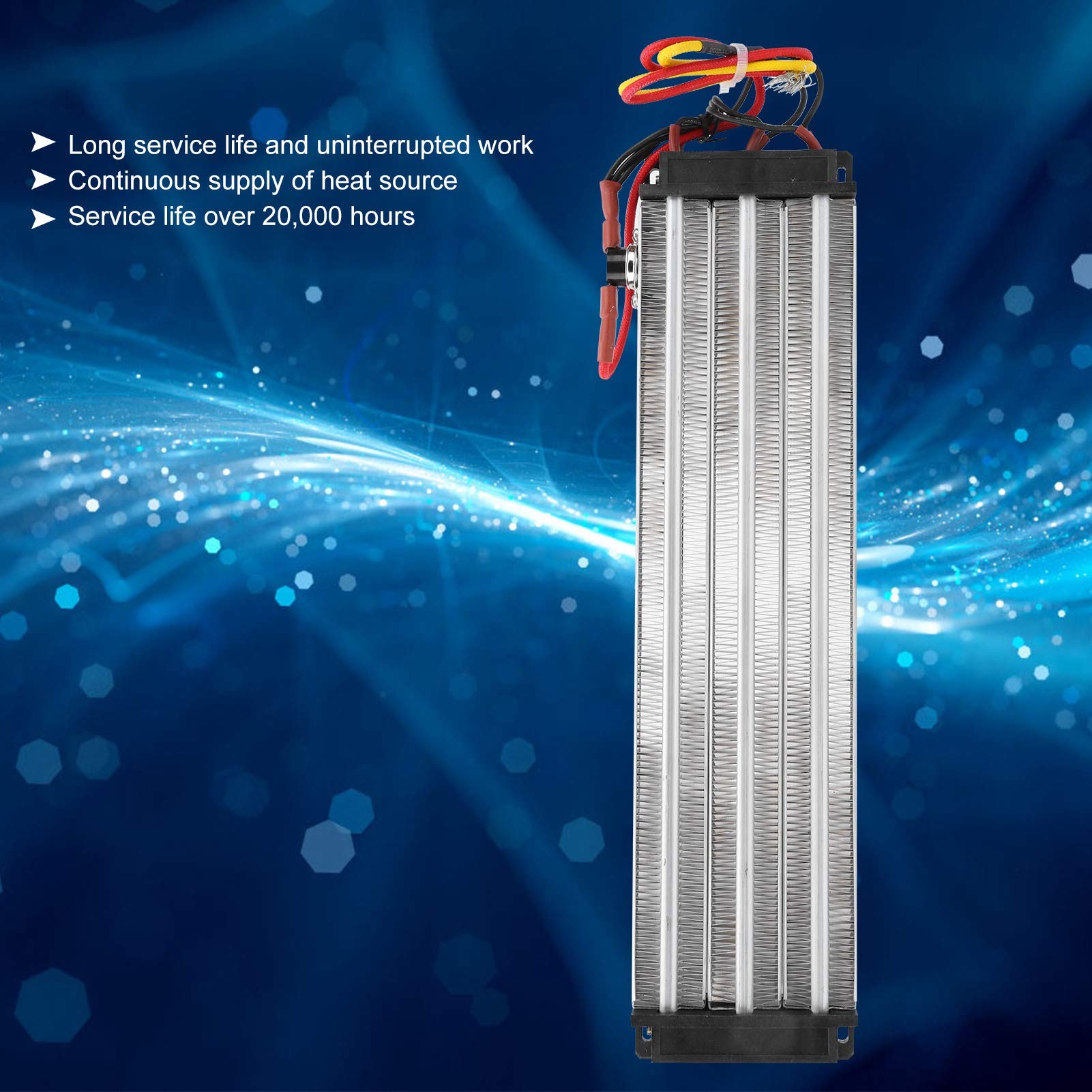 Elemento Calefactor De Cerámica PTC De Temperatura Constante, Calentador De Aire De Cerámica PTC, Elemento Calefactor De Aire PTC Aislado, AC220V 2500W Calentador De Aire PTC, Elemento Calefactor PTC