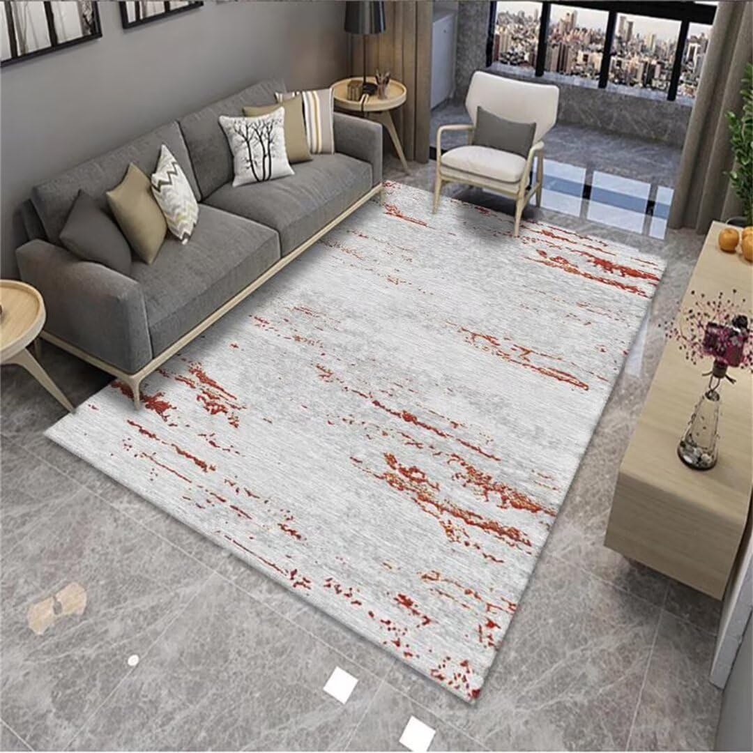 Tapis rectangulaire gris 90x160cm pour salon et chambre