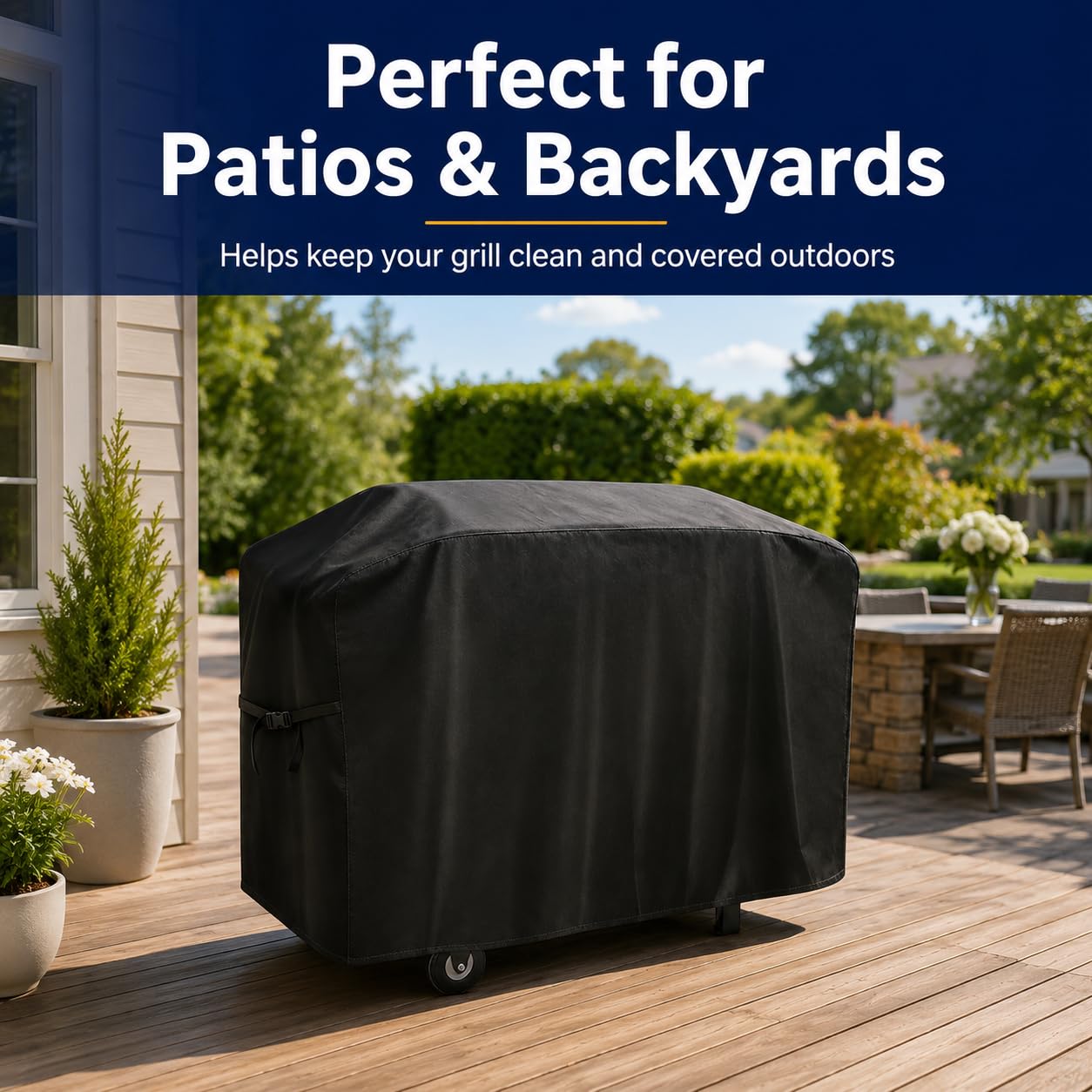 Funda Barbacoa para Broilmaster BSB B Series 2026+, Exterior Impermeable 210D Oxford Cubierta Universal para Parrilla, Anti-Viento con Cordón Ajustable
