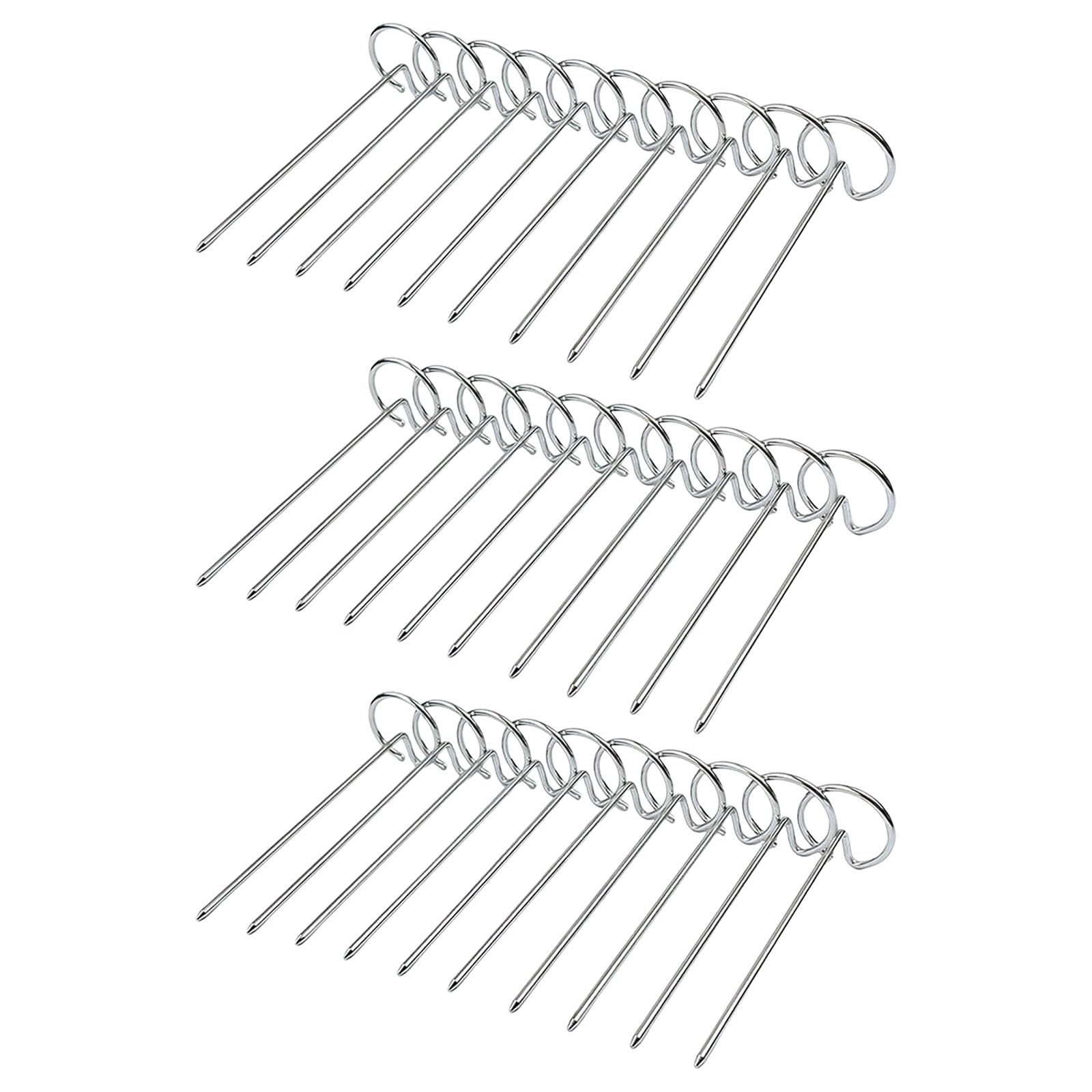 Xinsheinelry 30pcs Stainless Steel Barbecue Skewers Air Fryers Rustproof Oven Vertical Baking Needle Outdoor BBQ Accessories Rustproof BBQ Accessories