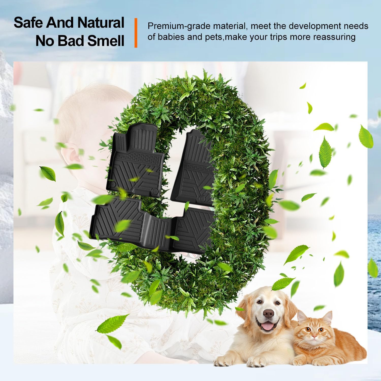 powoq Fuel Floor Mat Compatible with 2023-2026 Kia Sportage Trunk Mat TPE Floor Liner Cargo Mat Cargo Liner Replacement for 2023-2026 Kia Sportage Accessories (Trunk Mat+Backrest Mat+Floor Mat) - Image 6