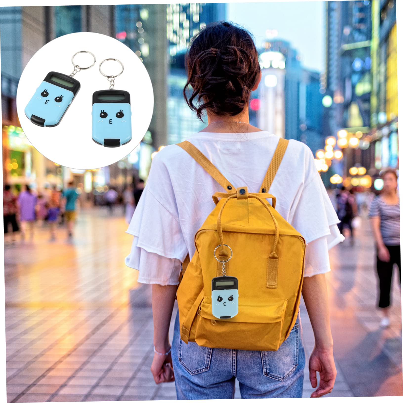 SHINEOFI 2Pcs Portable Mini Calculator for Students Cute Korean Style Pocket Calculating Tool Durable Lightweight Design for Home School and Office Use