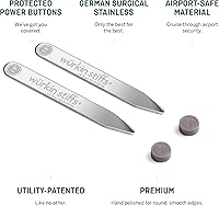 Vista 2 de Magnetic Collar Stays by Würkin Stiffs As Seen on Shark Tank Includes 1 Pair of Power Stays with Storage Case