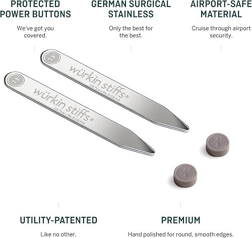 Miniatura 2 de Magnetic Collar Stays by Würkin Stiffs As Seen on Shark Tank Includes 1 Pair of Power Stays with Storage Case