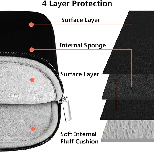 Miniatura 5 de Funda para laptop, funda para laptop, funda para laptop, bolsa para laptop de 15.6 pulgadas, funda protectora a prueba de golpes con bolsillo para